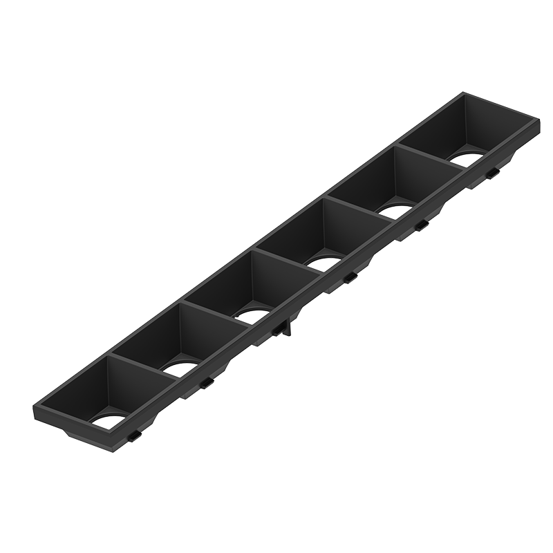 OptiLine Louvre closed frame Black & White 1 ft Optik-Raster