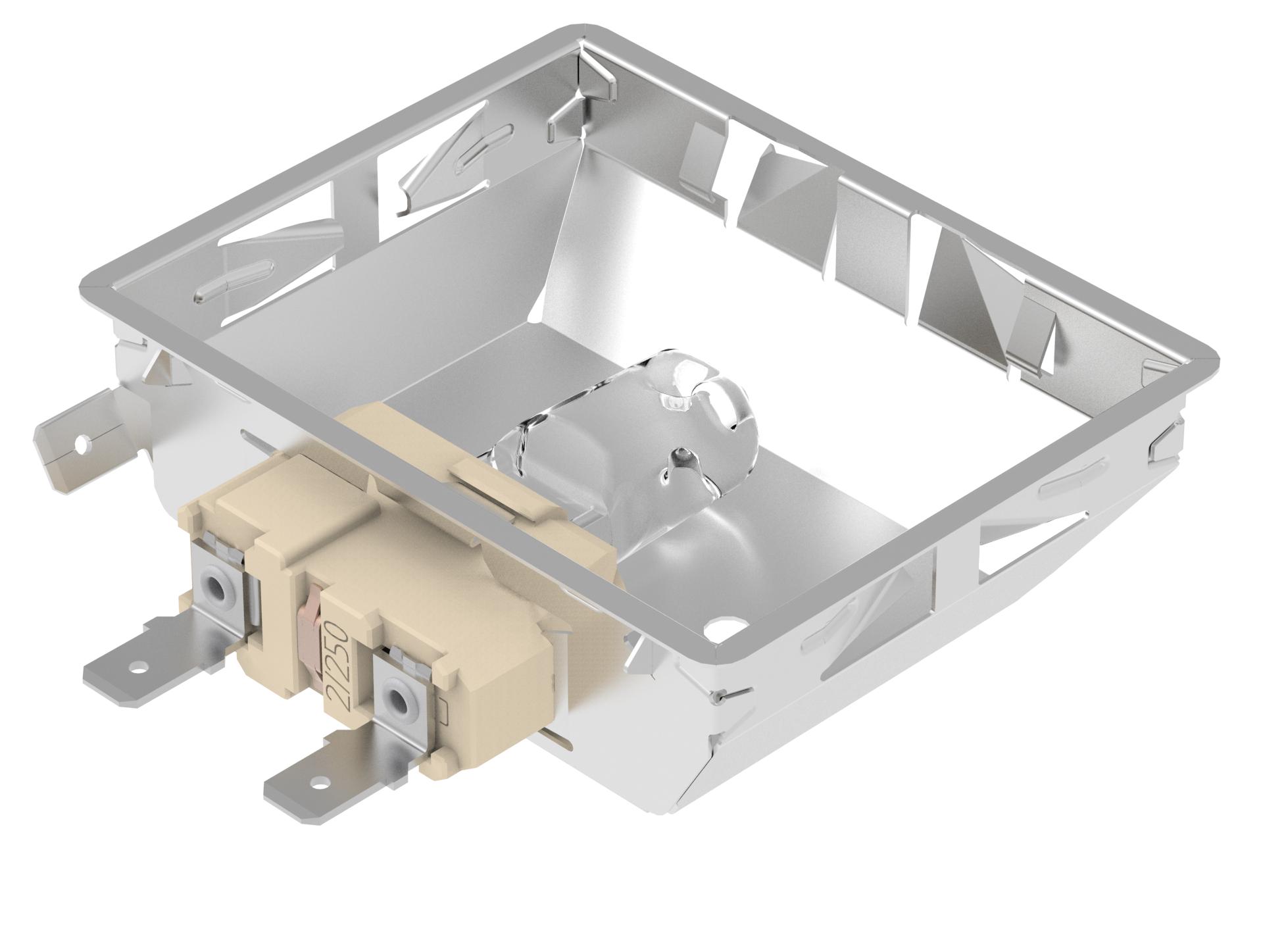 Backofenleuchte G9 Unterteil, 55 x 70 mm