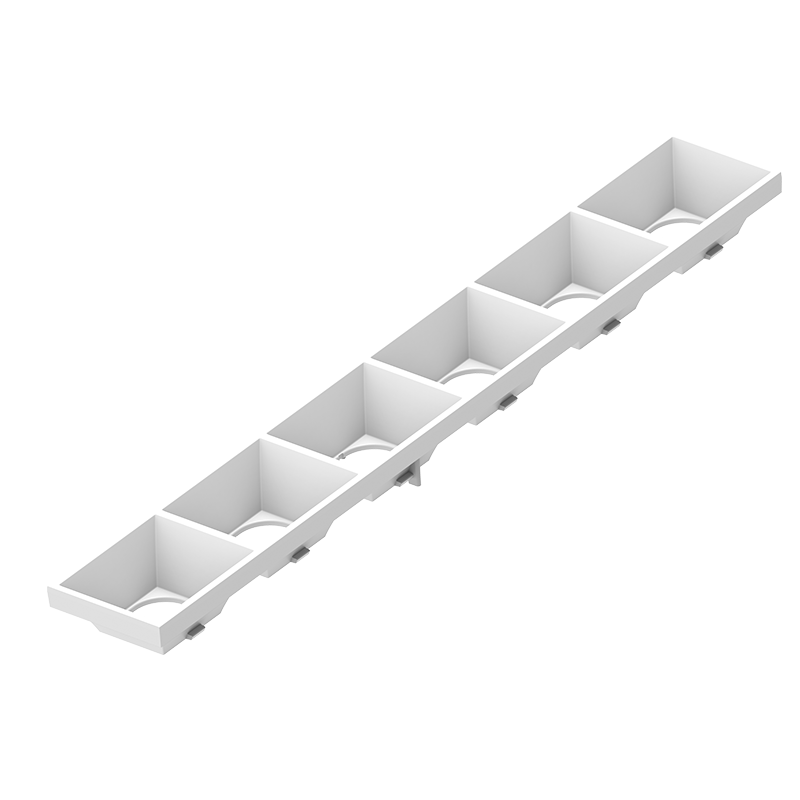 OptiLine Louvre closed frame Black & White 1 ft Optik-Raster