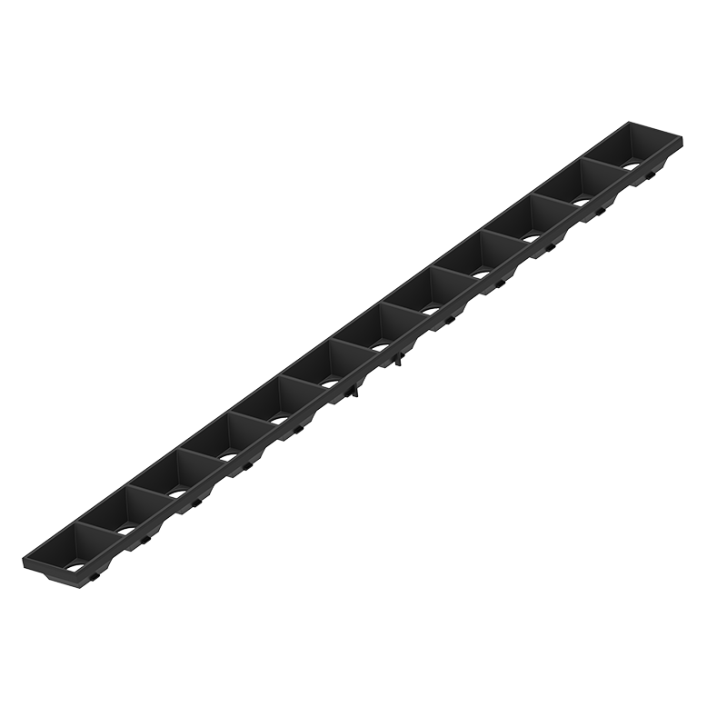 OptiLine Louvre closed frame Black & White 2 ft Optik-Raster